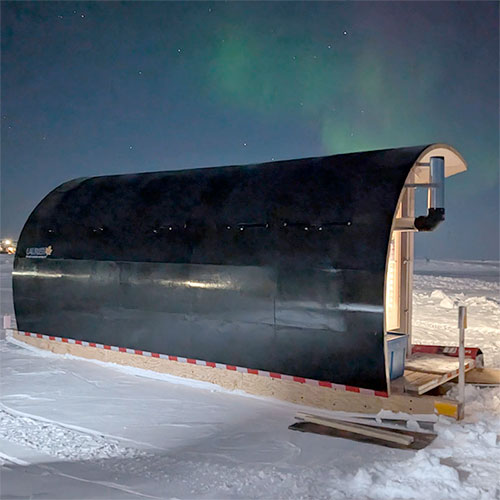Hockey meets science on Great Bear Lake with the launch of portable research station.